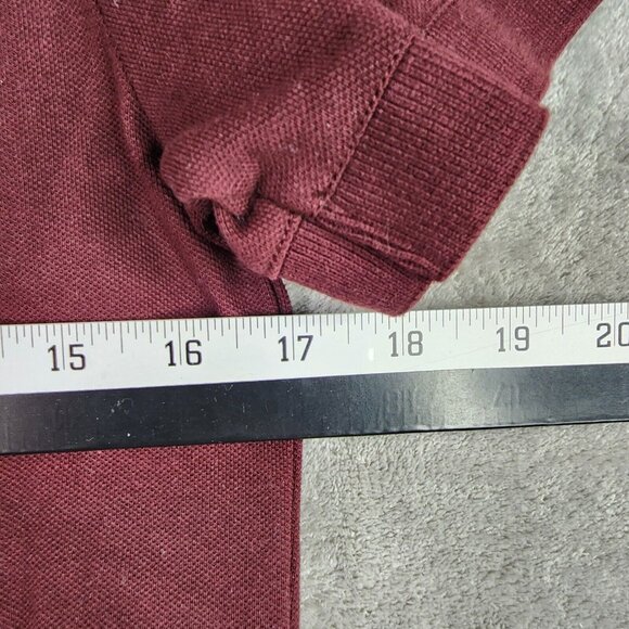 Mens Goodfellow Burgundy Standard Fit Polo Shirt Short Sleeve Polyester Blend S - Picture 4 of 6